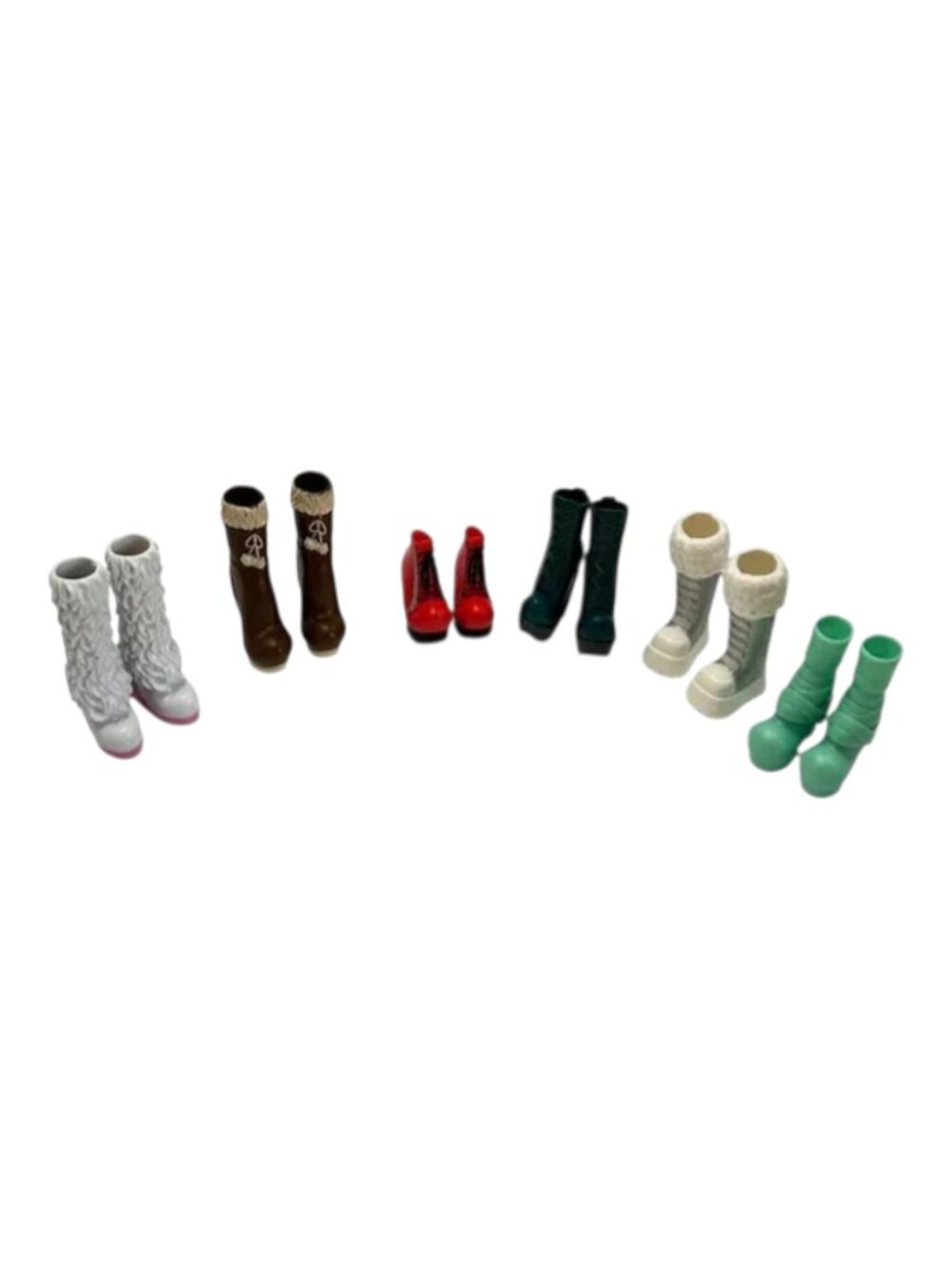 Bratz Doll Boots Shoes Accessories Lot 6 Pairs Winter Party White Green‎ Red